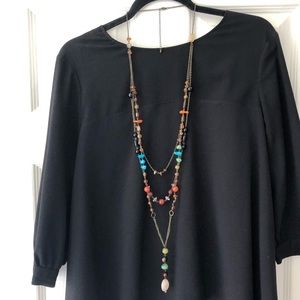 Necklace with multicolored stones